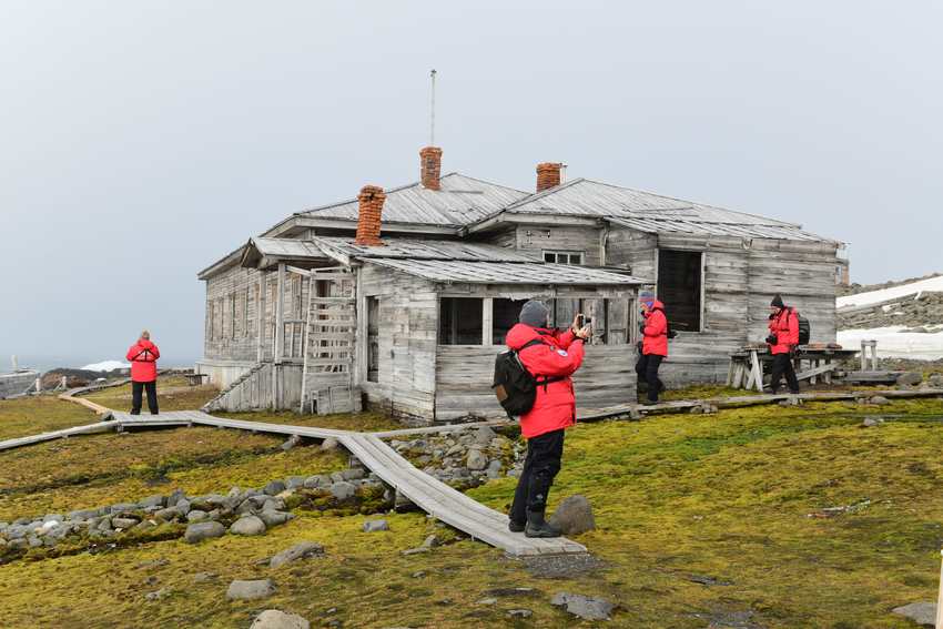 Visiting historic places in Franz Josef Land expedition cruise