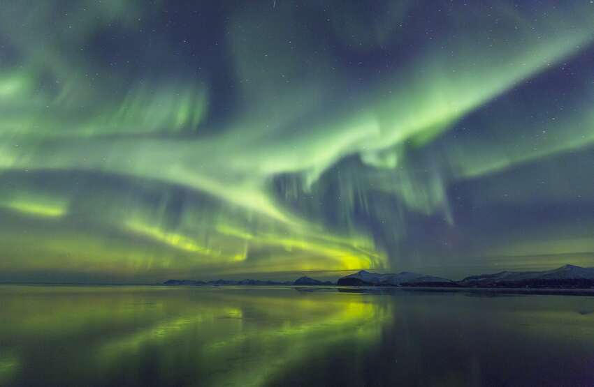 Northern Lights in East Greenland skies