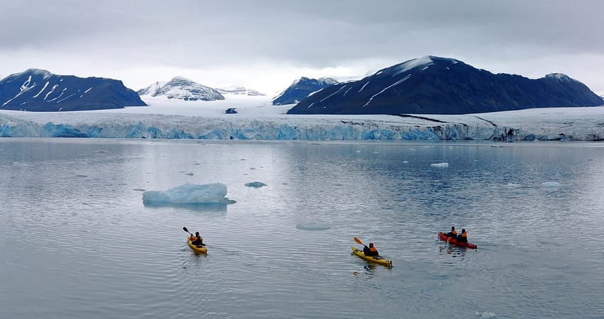 Kayaking in Svalbard expedition cruise