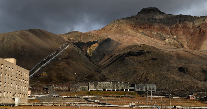 Barentsburg settlement in Svalbard