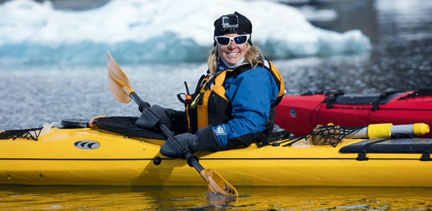 Kayaking in polar expedition cruises