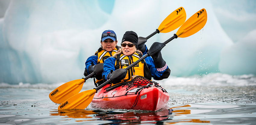 Kayaking in Franz Josef Land expedition cruises