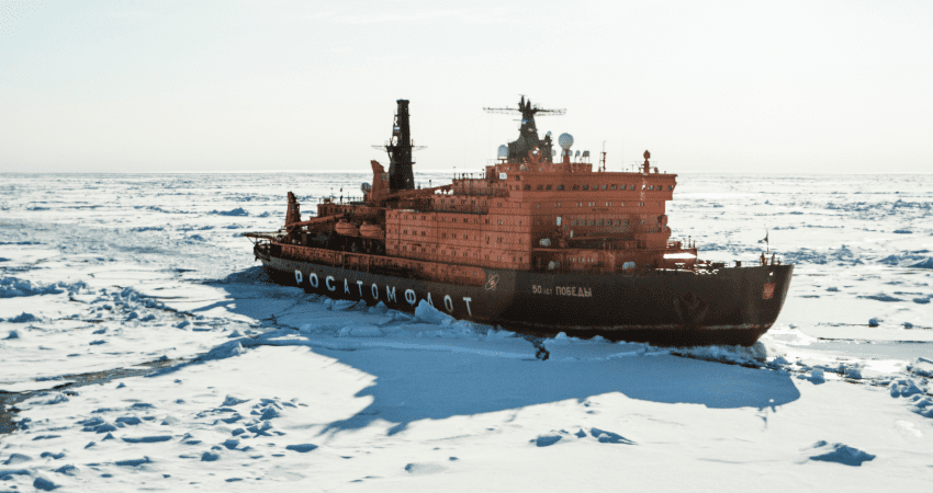 Travel to the North Pole aboard an icebreaker