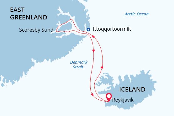 Arctic Sights and Northern Lights map route