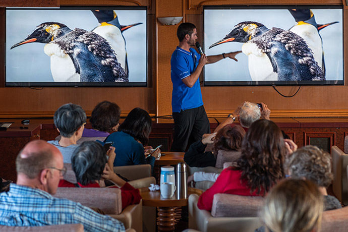 Presentations aboard