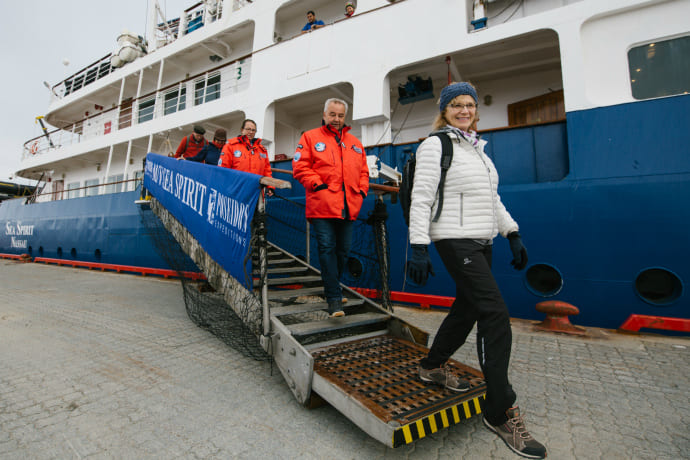 Disembarkation in Longyearbyen, Svalbard