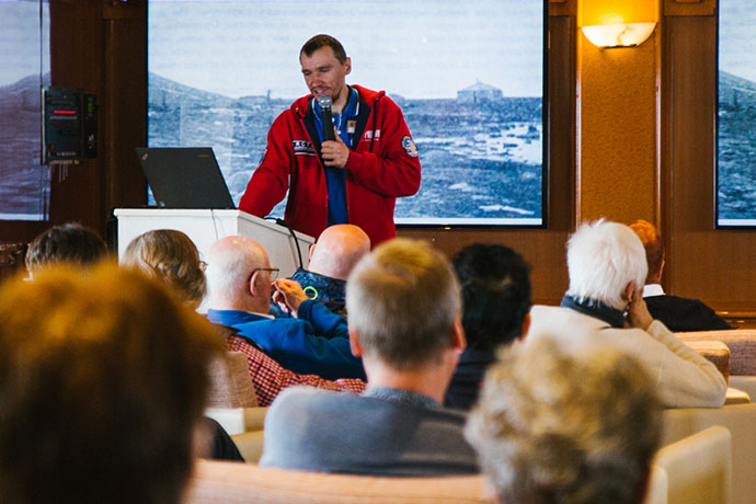 Presentations aboard