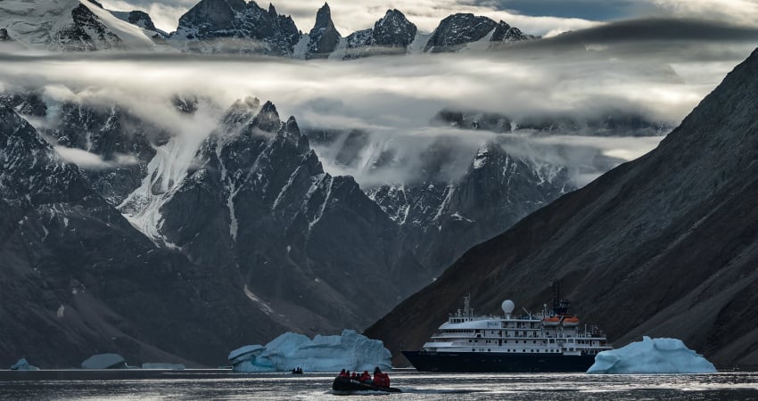 Sea Spirit cruising in East Greenland