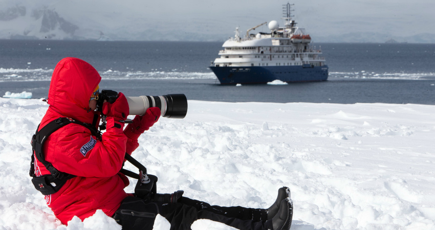 Photographer in Antarctica