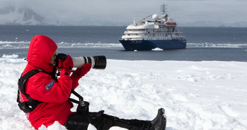 Photography equipment for a polar cruise