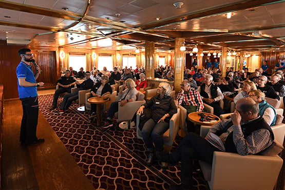 Corporate events in an expedition cruise