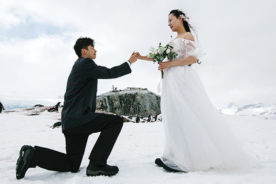 Wedding in Antarctica - expedition cruise