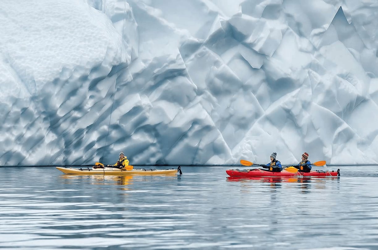 Kayaking Among Icebergs