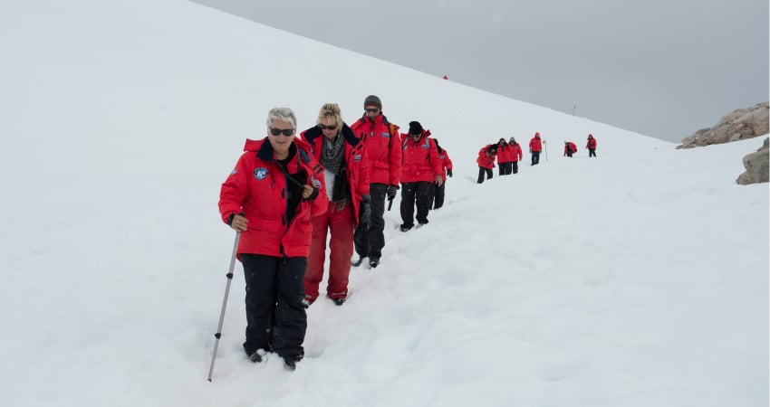 Specialist gear for hiking in Antarctica