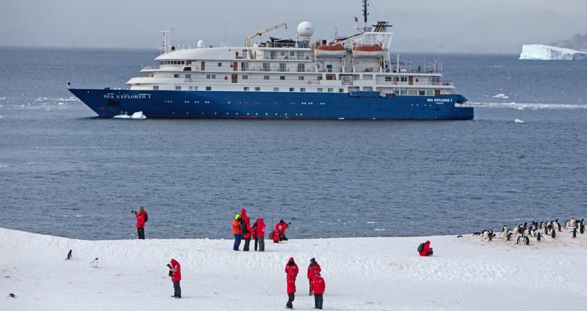 Expedition ship Sea Spirit in Antarctica
