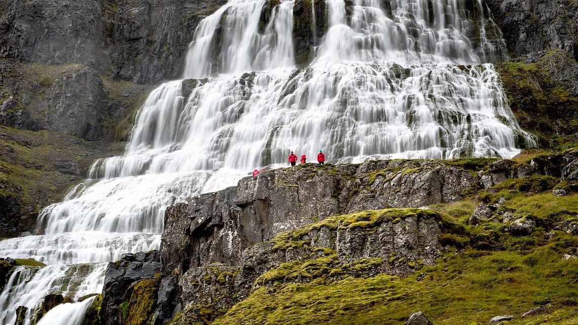 Spitsbergen, Greenland & Iceland waterfall